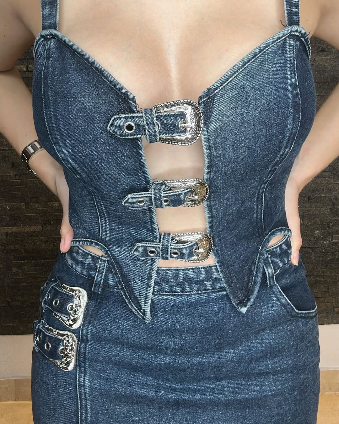 Conjunto Jeans Recortes