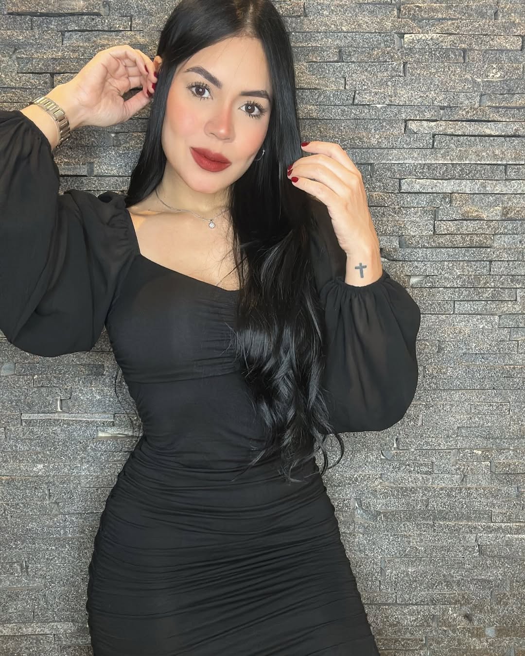 Vestido Manga Bufante Tule
