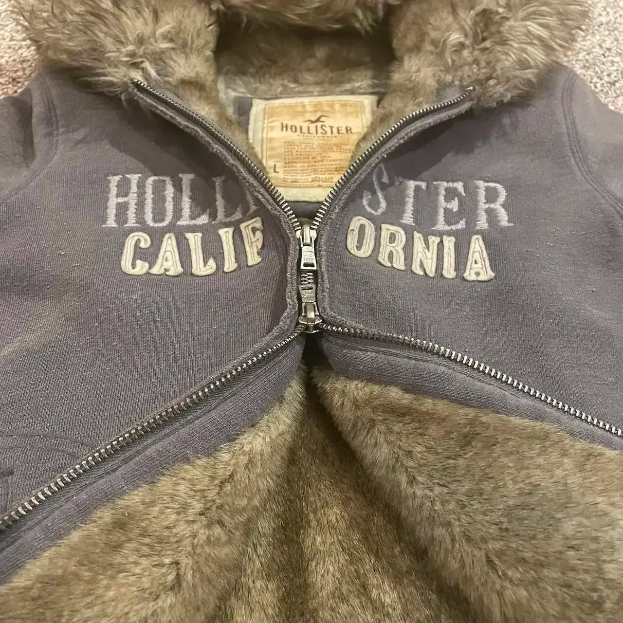 Jaqueta vintage casual com capuz e zíper