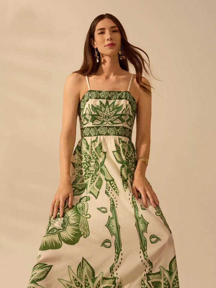 Vestido Azul Floral