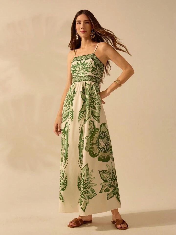 Vestido Azul Floral