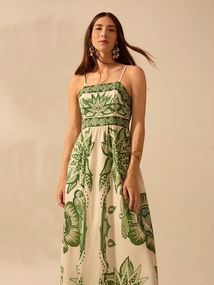 Vestido Azul Floral