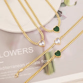 Conjunto Colar e Pulseira Cristal Coração