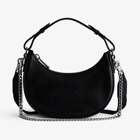 Bolsa Preta com Corrente Prata