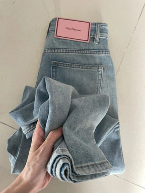 Calça jeans feminina larga