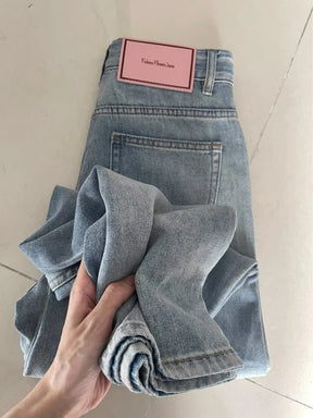 Calça jeans feminina larga