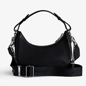 Bolsa Preta com Corrente Prata