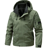 Jaqueta impermeável masculina ao ar livre softshell zip up jaqueta com capuz