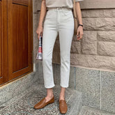 Calças jeans de algodão mulheres estiramento