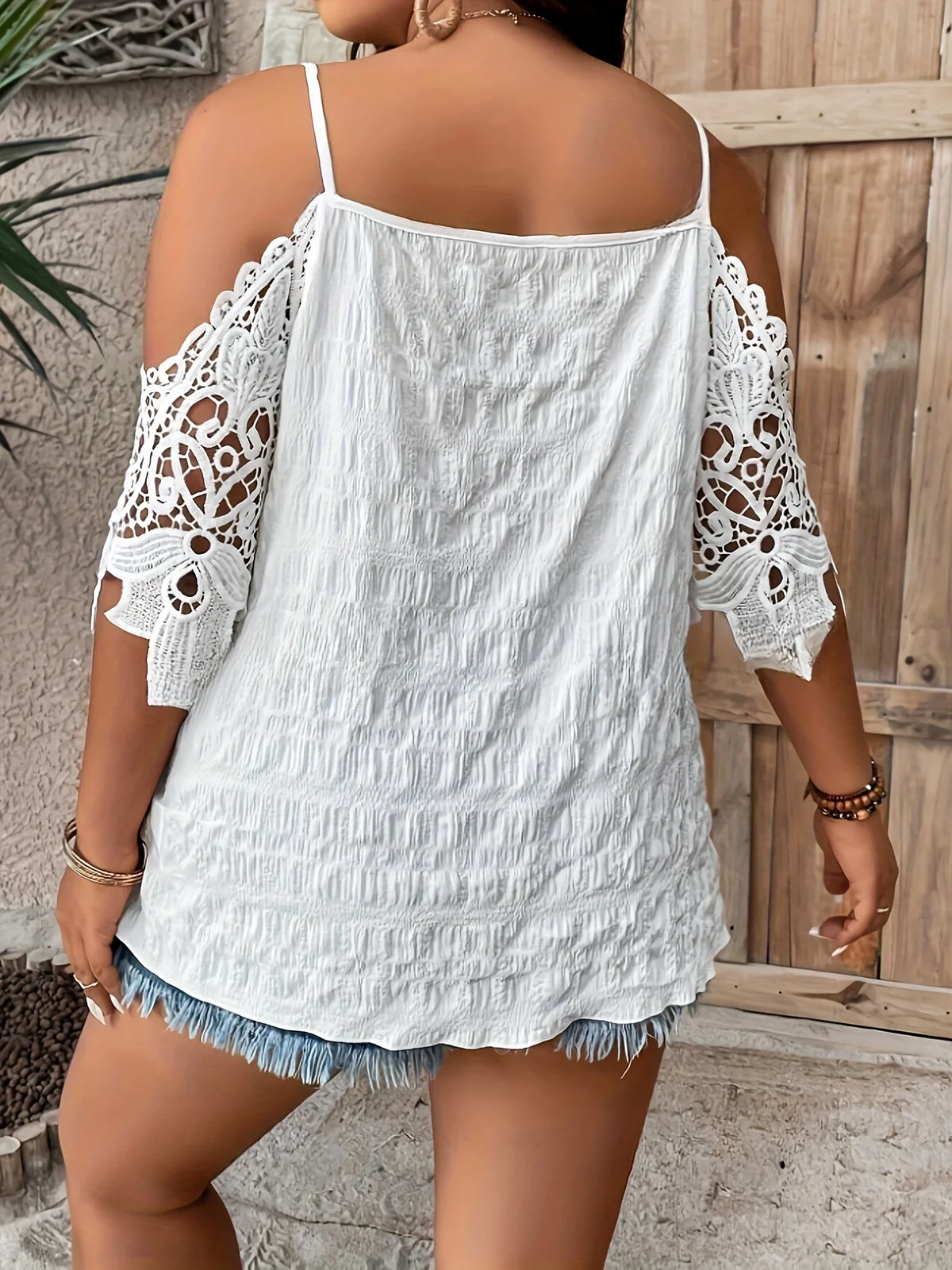 Blusas plus size de verão femininas elegantes com ombros de fora