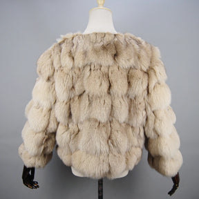 Casaco de pele real 100% natural feminino