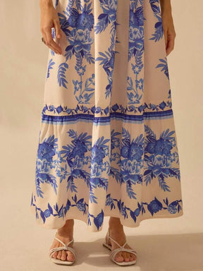 Vestido Azul Floral