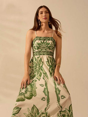 Vestido Azul Floral